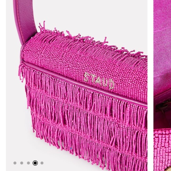 NWOT STAUD Tommy Beaded Fringe Shoulder Bag - Sold Out everywhere! - Picture 4 of 5